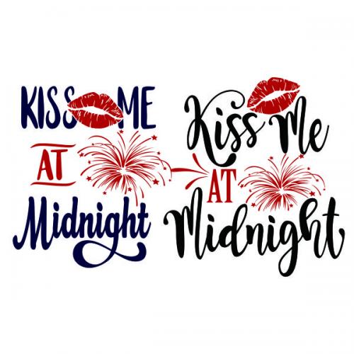 Kiss Me at Midnight SVG Cuttable Design