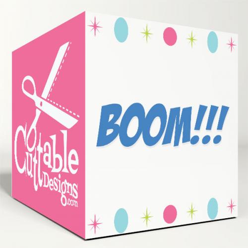 Boom Block SVG Cuttable Font