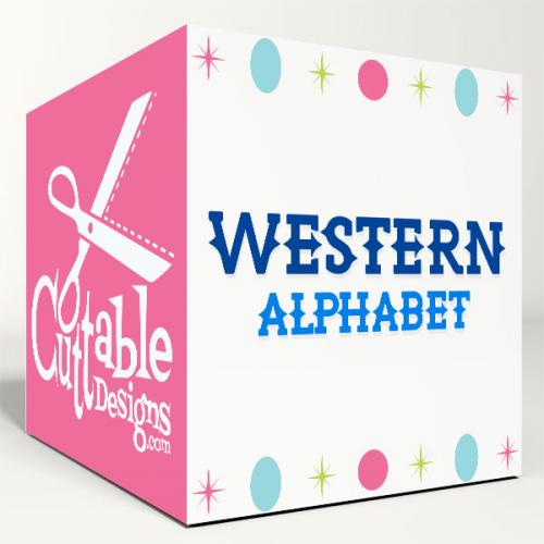 Western Alphabet SVG Cuttable Font