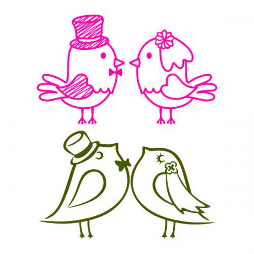 Love Birds Wedding SVG Cuttable Design