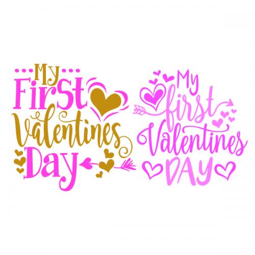 My First Valentine's Day SVG Cuttable Design