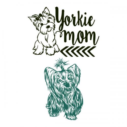 Yorkie Mom SVG Cuttable Design