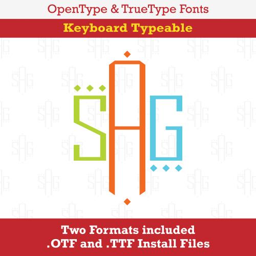 Square Dots Monogram TrueType Font