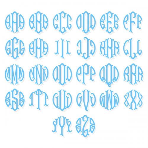 Curlz Circle Monogram TrueType Font
