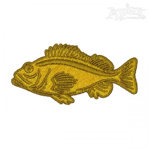 Rockfish Embroidery Design