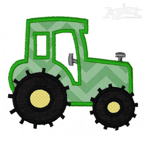 Tractor Applique Embroidery Design