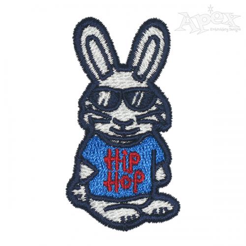 Hip Hop Bunny Embroidery Design