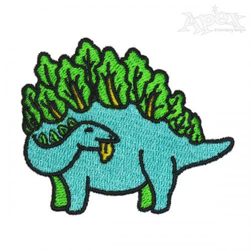 Lettuce Dinosaur Embroidery Design
