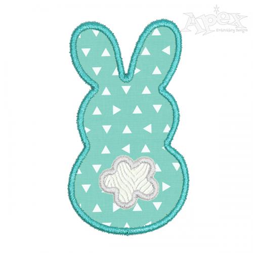 Bunny Silhouette Applique Embroidery Design