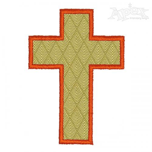Cross Applique Embroidery Design
