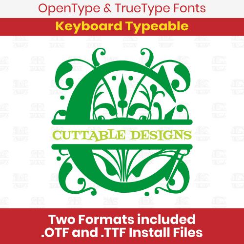 Floria Regal Split TrueType Font