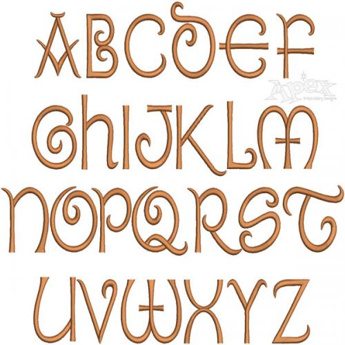 Monolith Embroidery Font