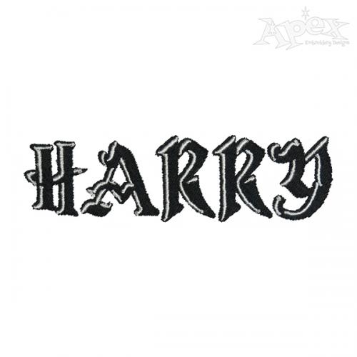 Harry Shadow Embroidery Font