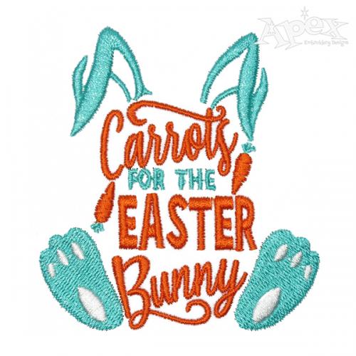 Carrots for the Easter Bunny Embroidery Design
