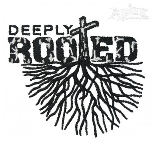 Deeply Rooted Cross Embroidery Design