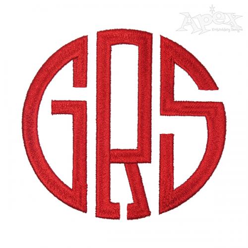 Raleigh Monogram Large Embroidery Font