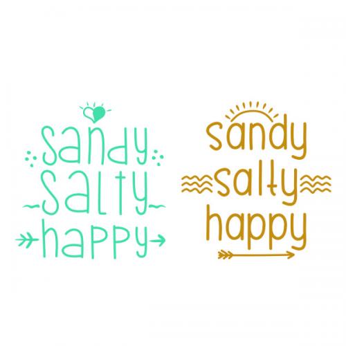 Sandy Salty Happy SVG Cuttable Design