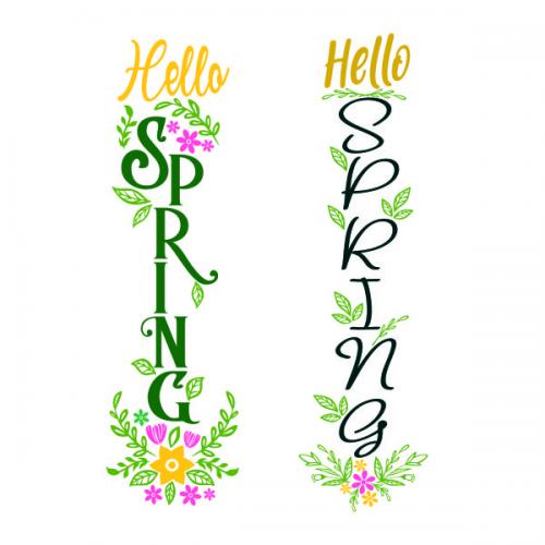 Hello Spring SVG Cuttable Design