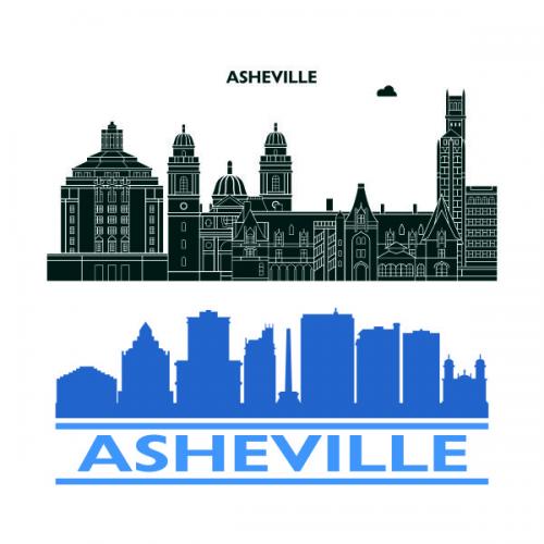 Asheville Skyline NC North Carolina SVG Cuttable Design