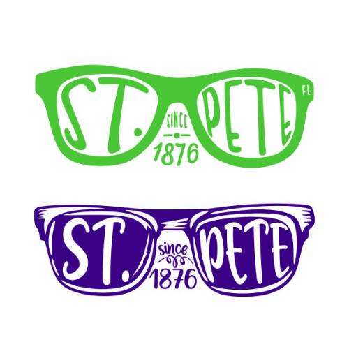 St. Pete Petersburg Since 1876 Sunglasses SVG Cuttable Designs