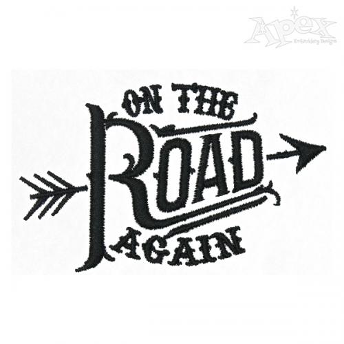 On The Road Again Embroidery Design