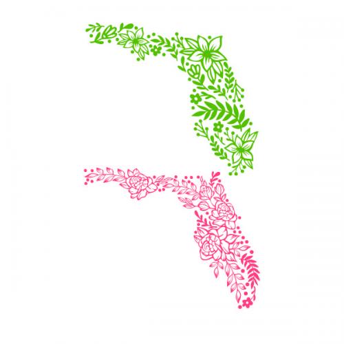 Floral Florida SVG Cuttable Design