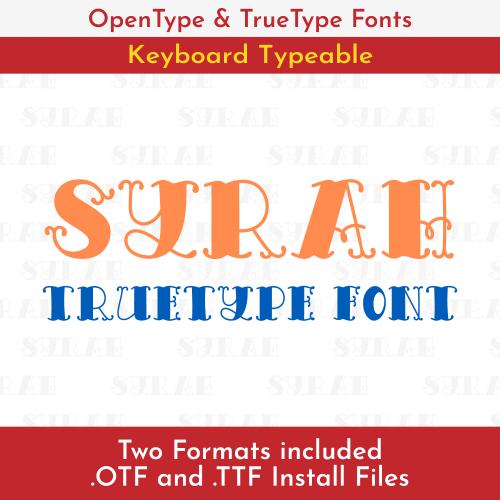 Syrah TrueType Font