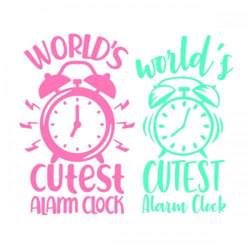 World's Cutest Alarm Clock SVG Cuttable Design