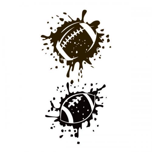 Grunge Football SVG Cuttable Design