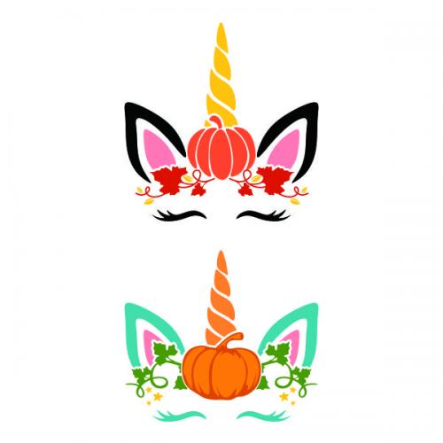Pumpkin Unicorn SVG Cuttable Design