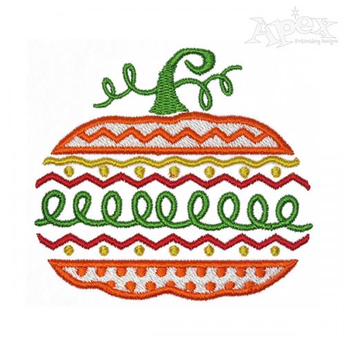 Decor Pumpkin Embroidery Design