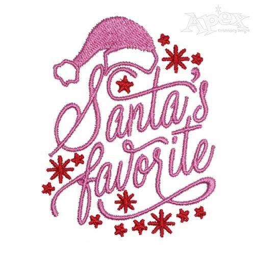 Santa's Favorite Embroidery Design