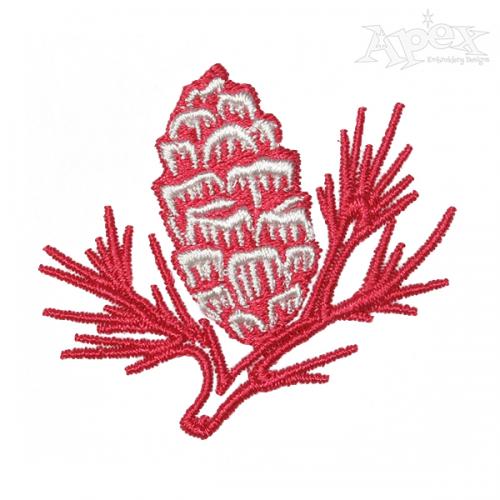 Pine Cone Embroidery Design