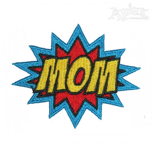Super Mom and Dad Embroidery Design
