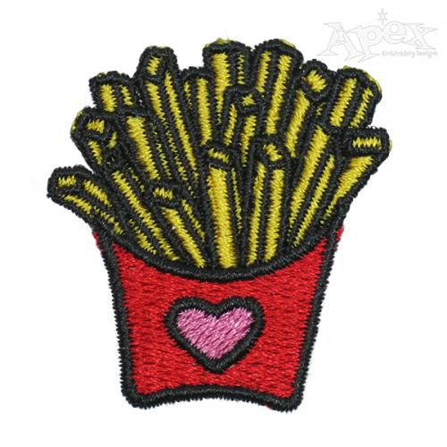 French Fries Embroidery Design