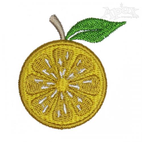 Lemon Embroidery Design