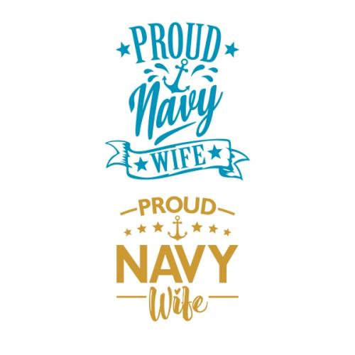 Proud Navy Wife SVG Cuttable Design