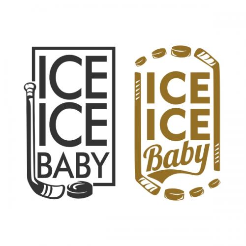 Ice Ice Baby Hockey SVG Cuttable Design
