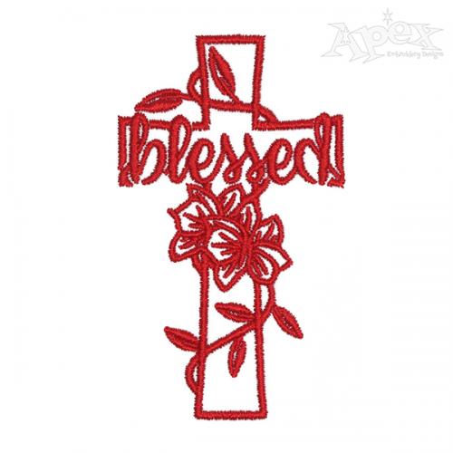Blessed Cross Embroidery Design