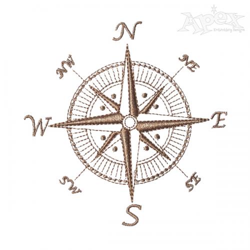Compass Embroidery Design