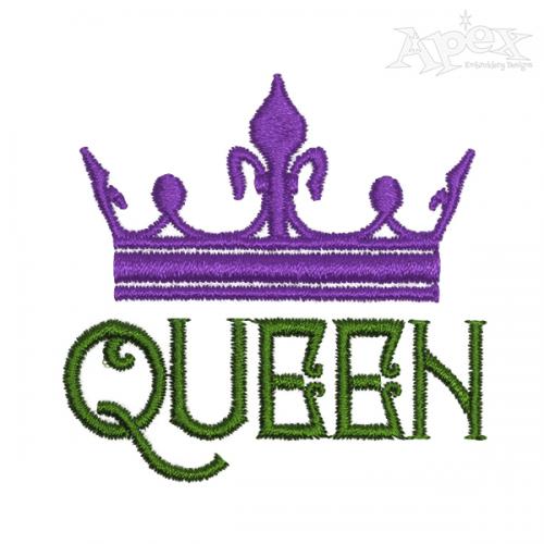 King And Queen Crown Embroidery Design
