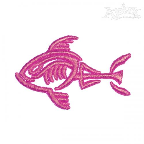 Fish 3D Puff Embroidery Design