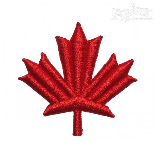 Maple Leaf 3D Puff Embroidery Design