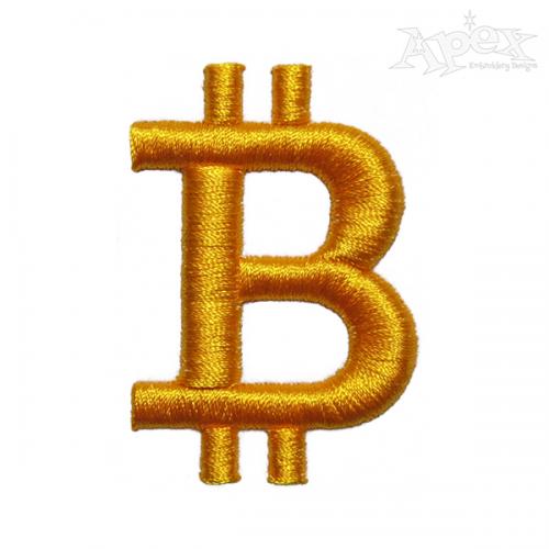 Bitcoin 3D Puff Embroidery Design