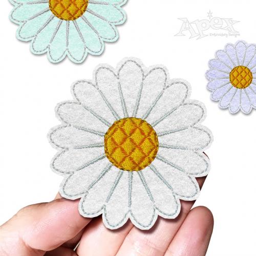 Daisy Flower Feltie Embroidery Design