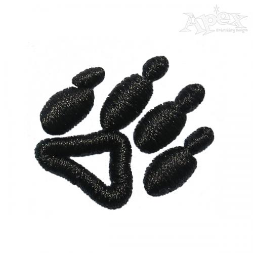Dog Paws 3D Puff Embroidery Design