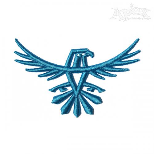 Tribal Eagle 3D Puff Embroidery Design