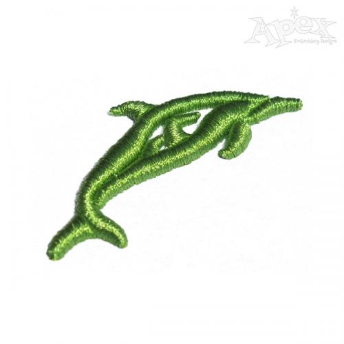 Dolphin 3D Puff Embroidery Design