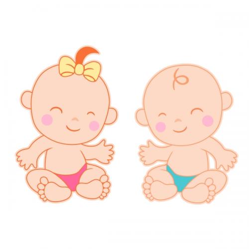 Adorable Sitting Baby Cuttable Design