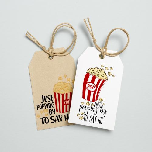 Just Popping to Say Hi Hand Tag SVG Cuttable Design